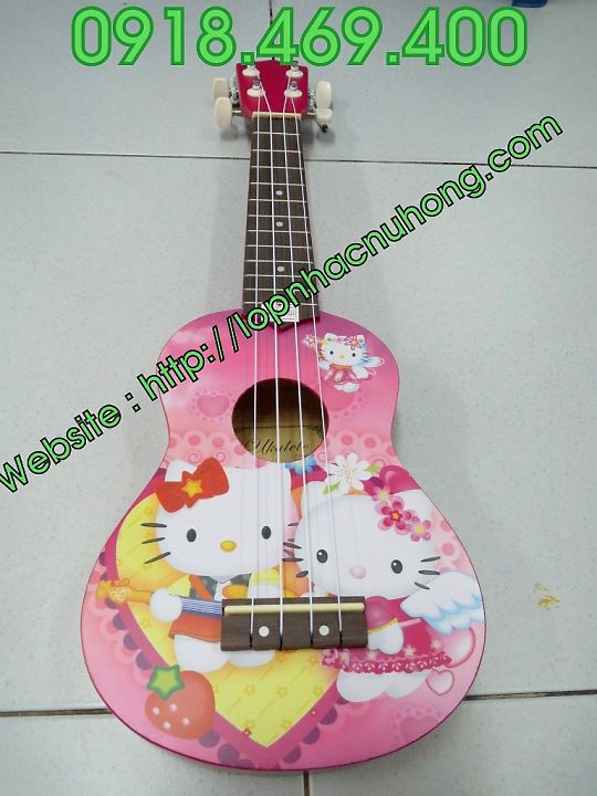 Đàn ukulele hello kitty hồng 