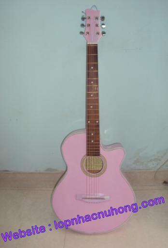 Đàn guitar acoustic hồng