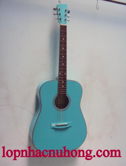 Đàn guitar acoustic màu xanh