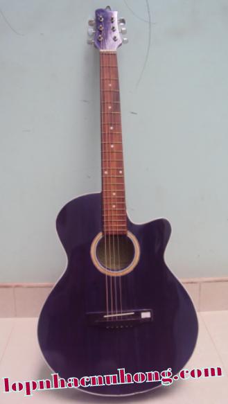 Đàn guitar acoustic tím đậm