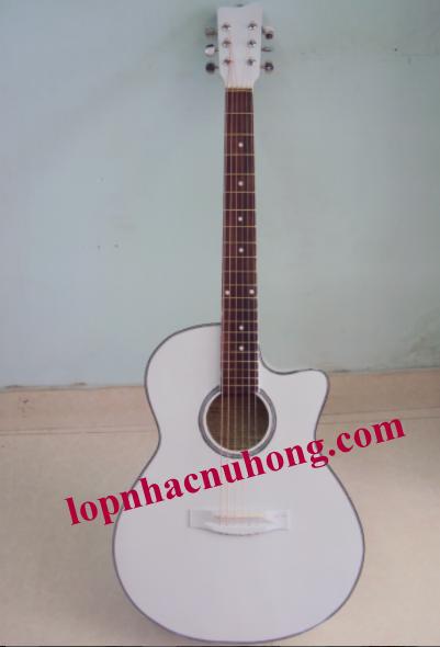 Đàn guitar acoustic trắng