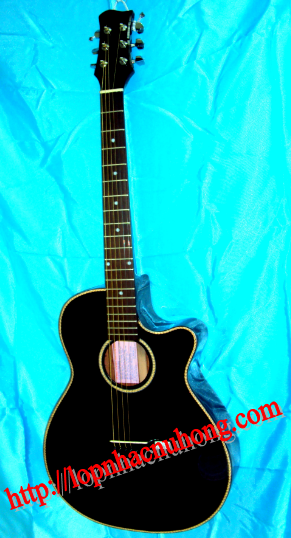 Guitar acoustic màu đen