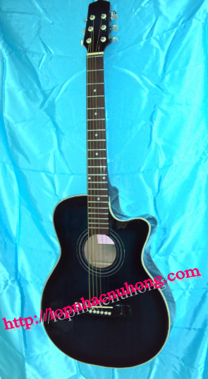 Guitar acoustic xanh đen