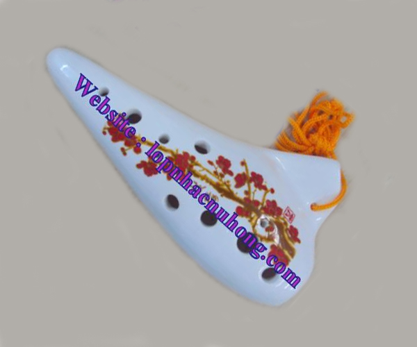 Kèn ocarina 12 lỗ hoa đỏ