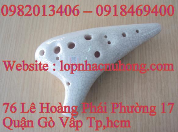 Kèn ocarina 12 lỗ màu trắng
