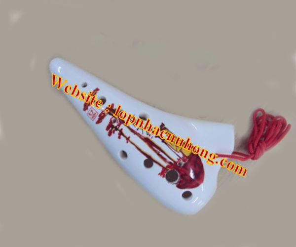 Kèn ocarina 12 lỗ trắng đỏ