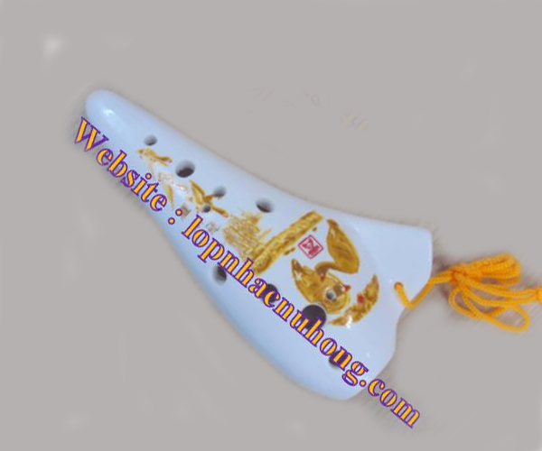 Kèn ocarina 12 lỗ trắng vàng