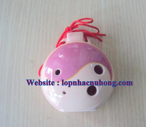 Kèn ocarina 6 lỗ màu hồng