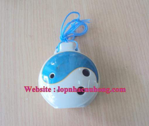 kèn ocarina 6 lổ màu xanh