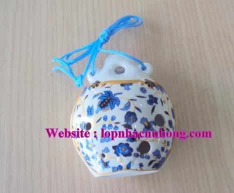 Kèn ocarina 6 lỗ xanh hoa