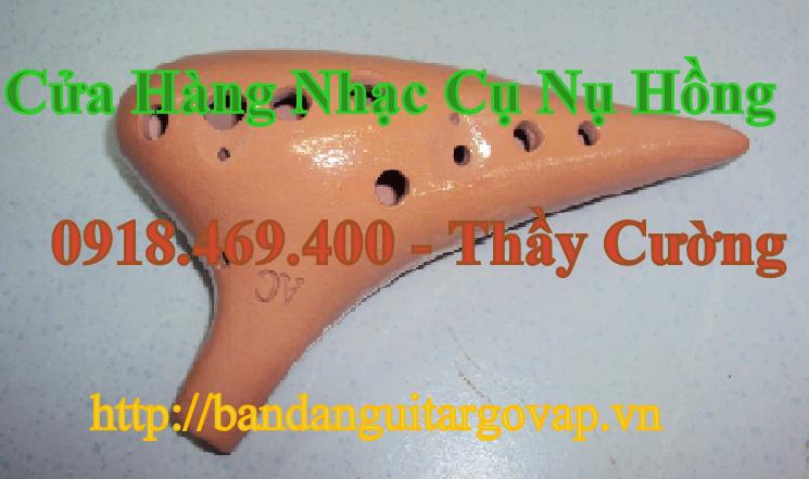Ocarina 12 lỗ màu cam đất