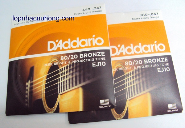 Dây  guitar d'addario size 10