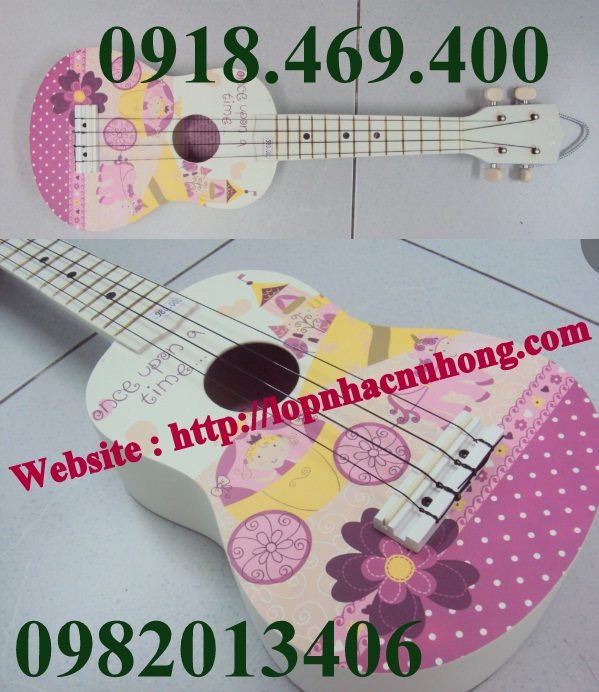 Đàn ukulele hoa tím